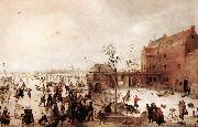 AVERCAMP, Hendrick A Scene on the Ice near a Town fg china oil painting reproduction